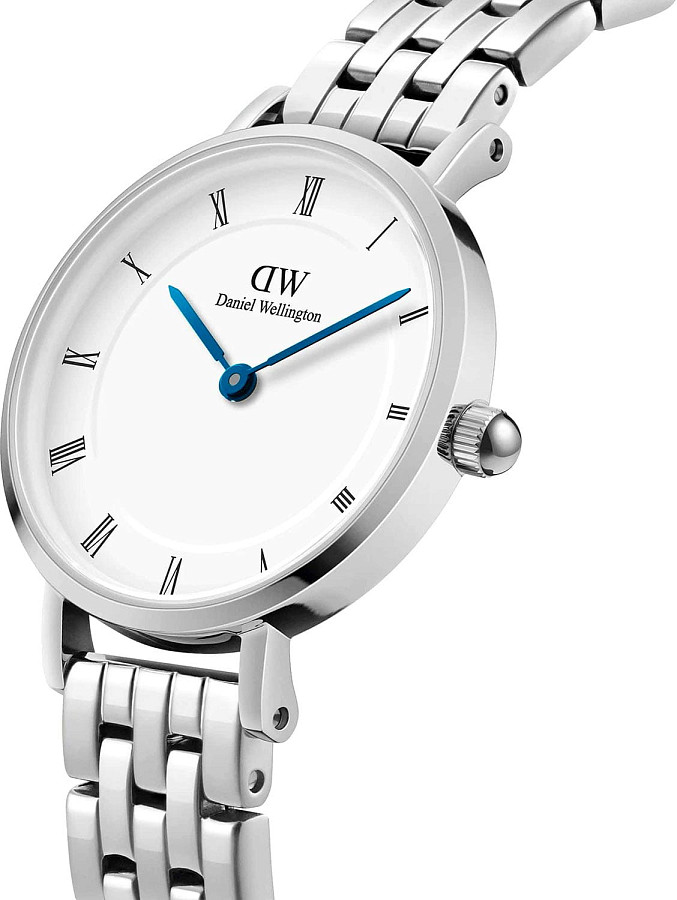 Часы Daniel Wellington Petite Roman Numerals 5-Link Silver DW00100685 — кварцевые, сталь металл