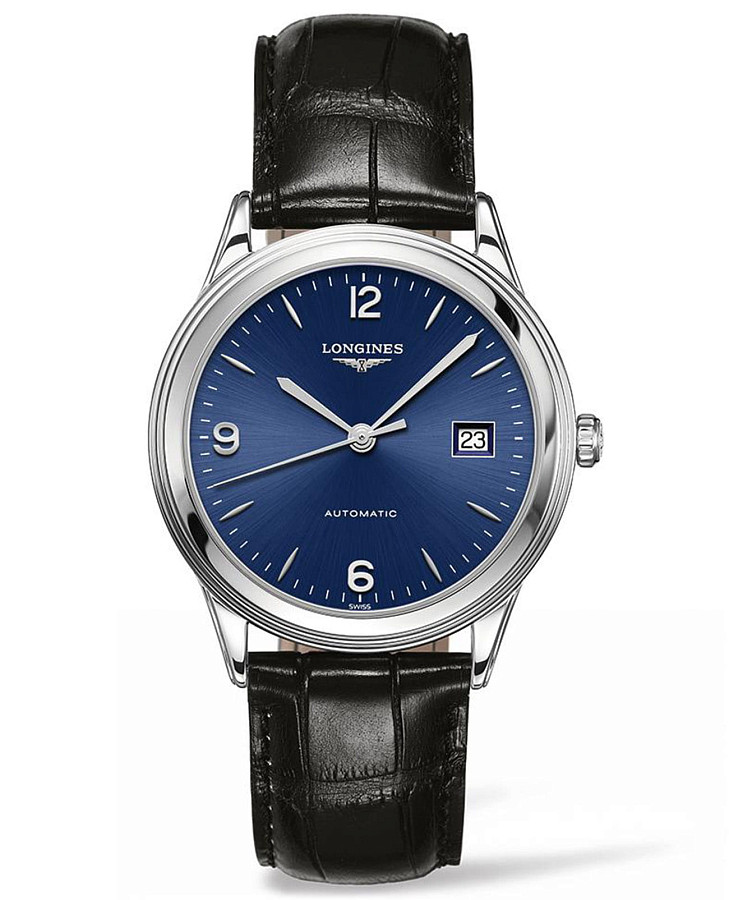 Часы Longines Flagship L4.874.4.96.2 — мужские, синий
