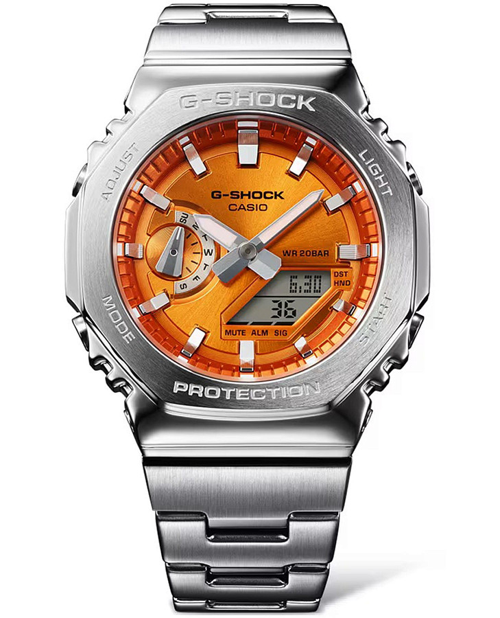 Часы Casio G-Shock GM-2110D-4A — электронные, металл сталь
