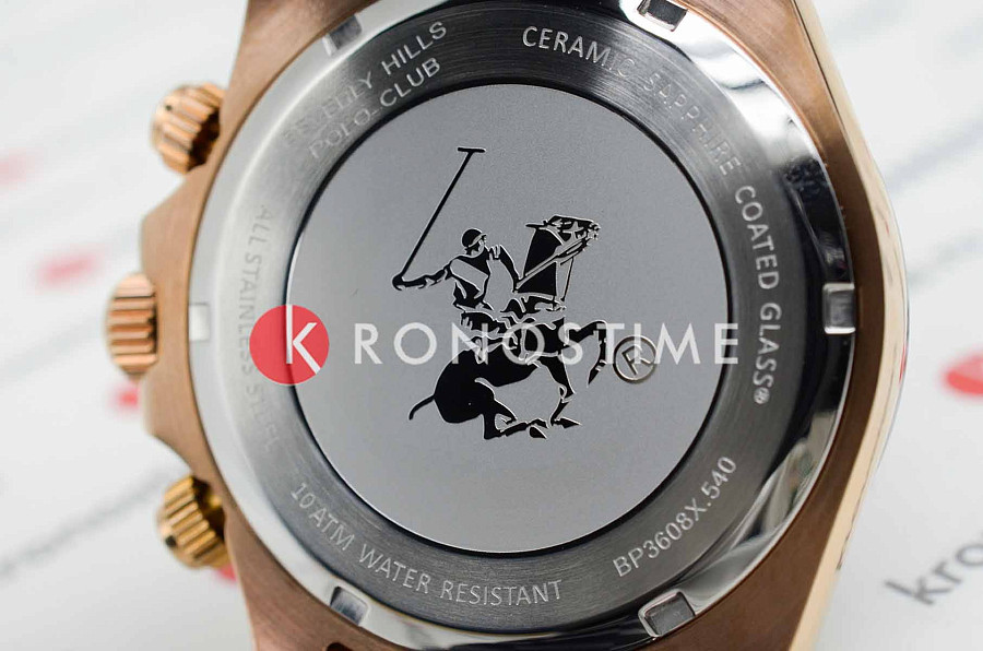 Часы Beverly Hills Polo Club BP3608X.540 — мужские, нержавеющая сталь с ip-покрытием