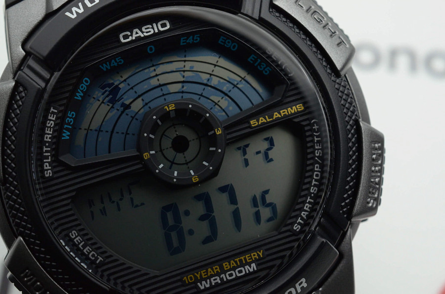 Часы Casio Collection AE-1100W-1AVSDF (AE-1100W-1A) — пластик, Япония