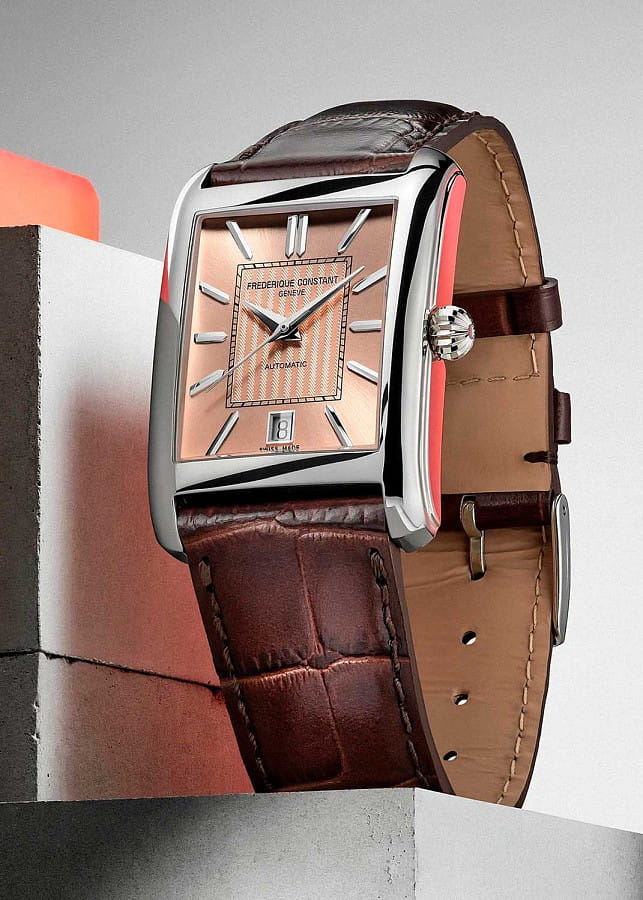 Часы Frederique Constant Classics Carree Automatic FC-303SAL4C6 — кожаный, мужские