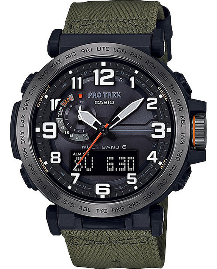 Часы Casio Pro Trek PRW-6600YB-3E — кварцевые, пластик сталь металл