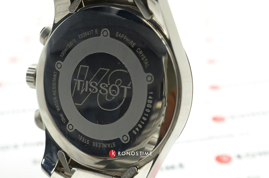 Часы Tissot-V8 Quartz Chronograph T039.417.21.057.00 — мужские, нержавеющая сталь