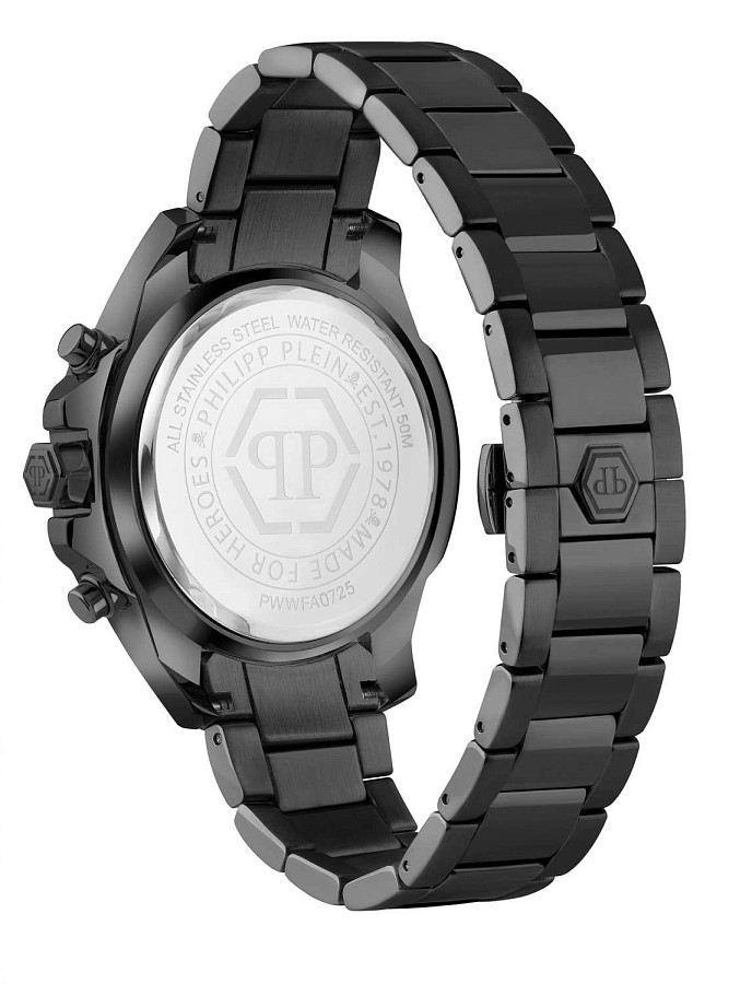 Часы Philipp Plein The $kull Chrono PWWFA0725 — кварцевые, сталь металл