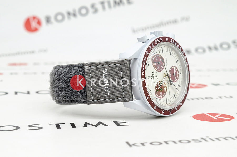 Часы Swatch x Omega Bioceramic Moonswatch Mission to Pluto SO33M101 — биокерамика, Швейцария