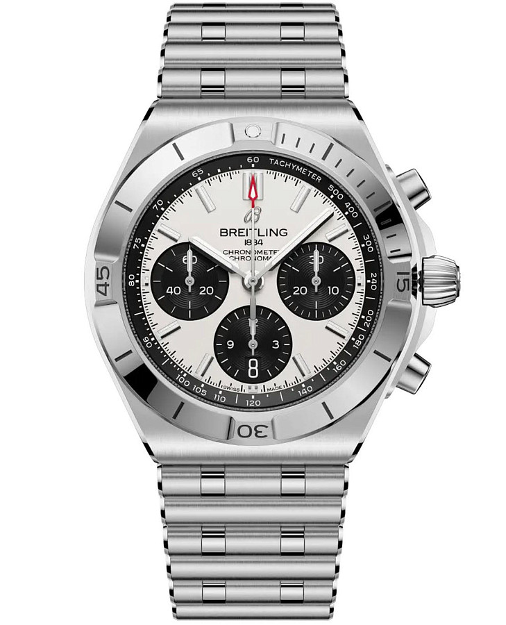 Часы Breitling Chronomat B01 Chronograph 42 mm AB0158101A1A1 — мужские, белый