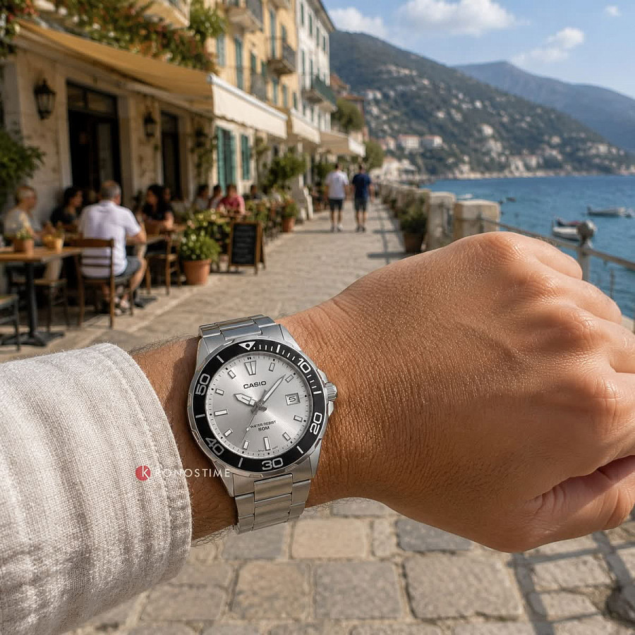 Часы Casio Collection MTD-145D-7A — кварцевые, сталь металл