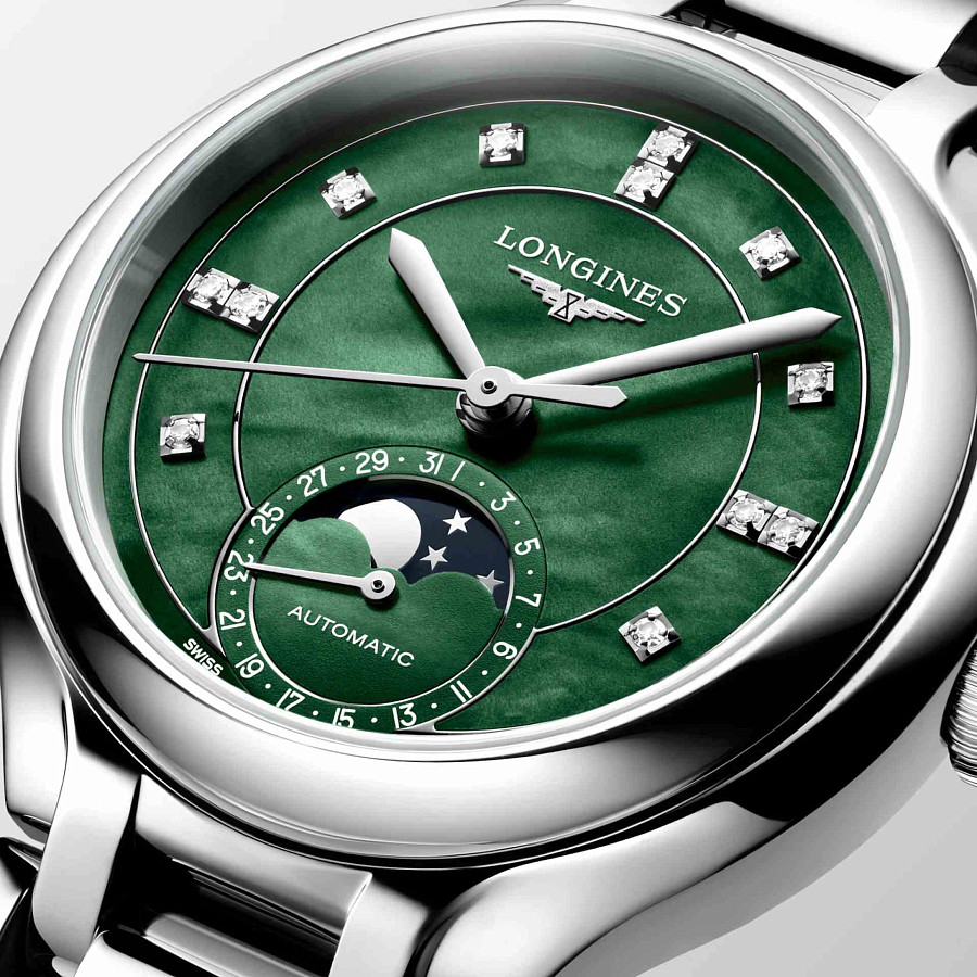 Часы Longines PrimaLuna Moonphase L8.126.4.07.6 — механические, металл сталь