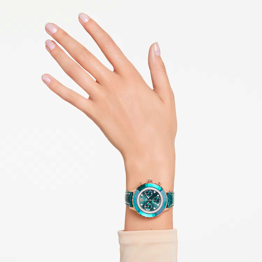 Часы Swarovski Octea Chrono 5672931 — кварцевые, металл сталь