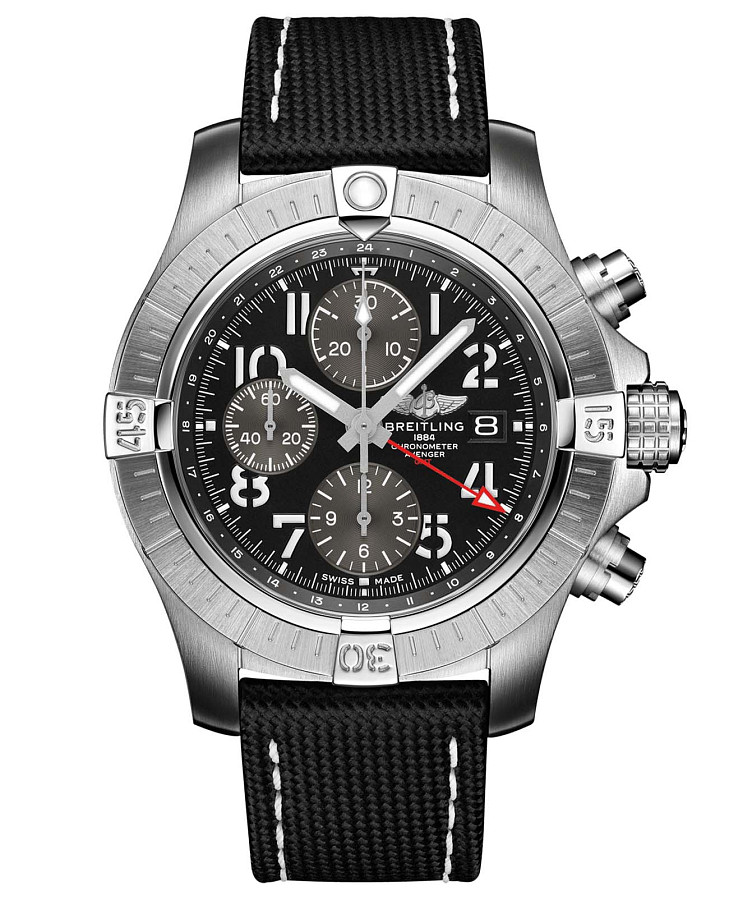 Часы Breitling Avenger Chronograph GMT 45 A24315101B1X1 — мужские, черный