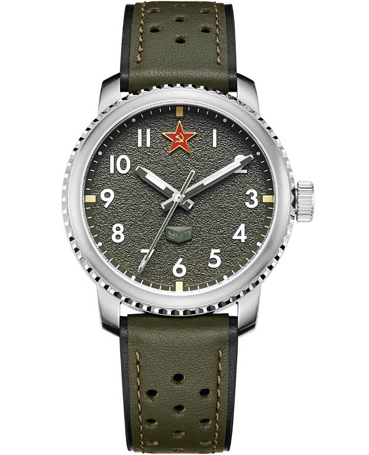 Часы УЧЗ Наследие БМ-13 Катюша 1945L-2 — мужские, зеленый