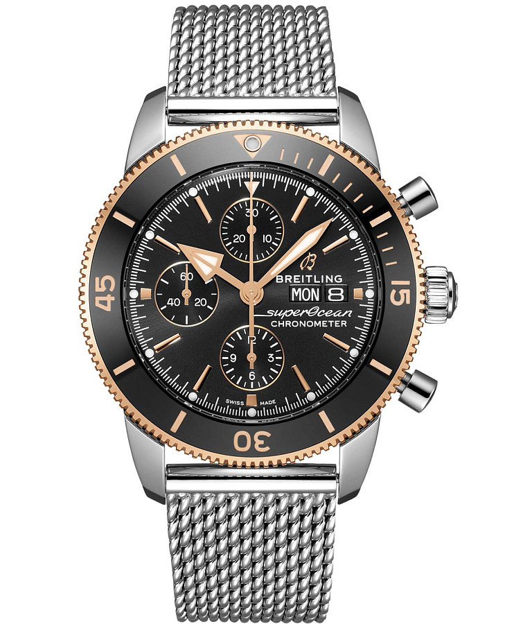 Часы Breitling Superocean Heritage Automatic Chronograph 44 U13313121B1A1 — мужские, черный