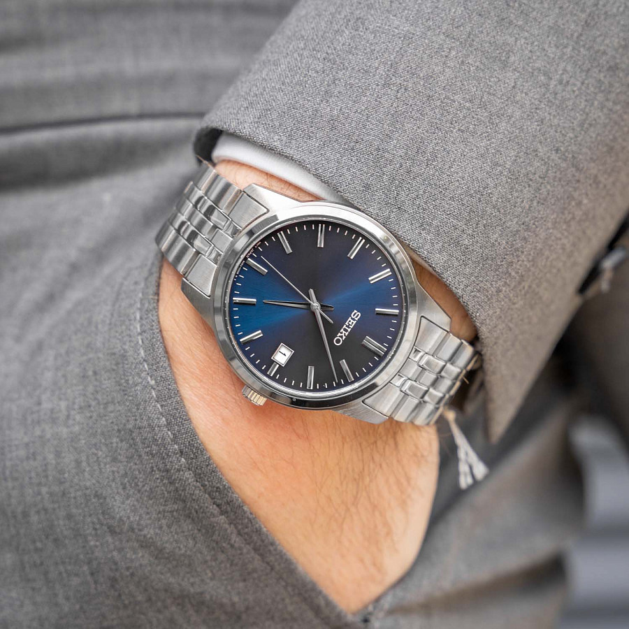 Часы Seiko Conceptual Series Dress SUR399P1 — синий, металл сталь