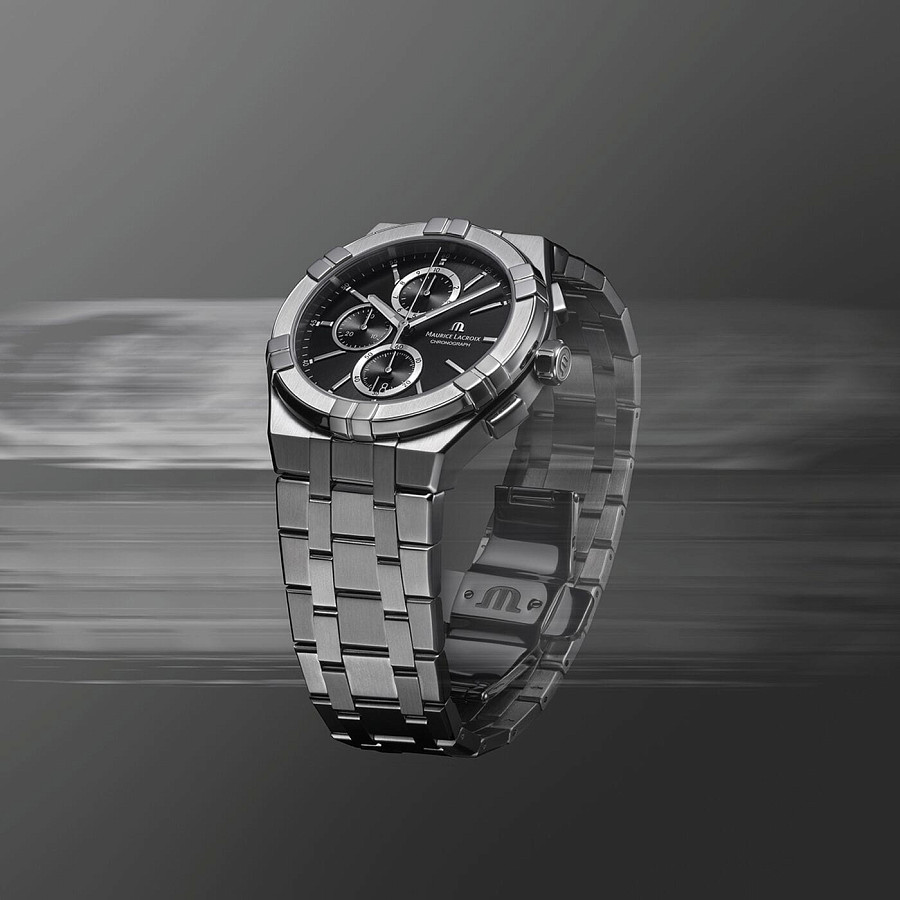 Часы Maurice Lacroix Aikon Quartz Chronograph AI1118-SS002-330-1 — сталь, Швейцария