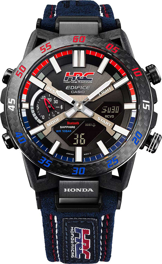 Часы Casio Edifice HRC x Honda Racing ECB-2000HR-1A — кварцевые, карбон металл