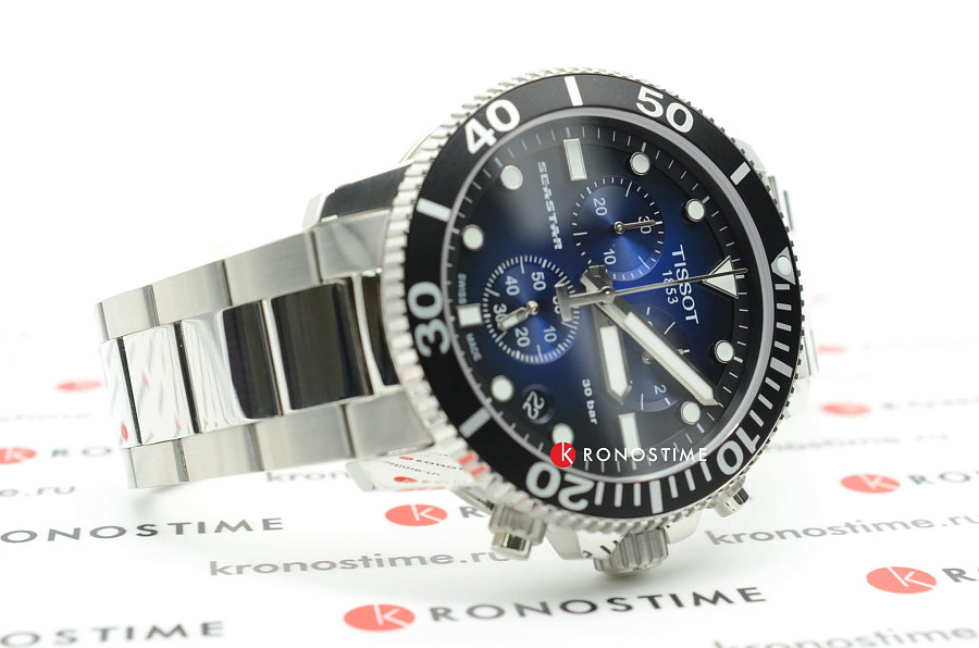 Часы Tissot Seastar 1000 Chronograph Special Edition T120.417.11.041.01 — нержавеющая сталь, мужские