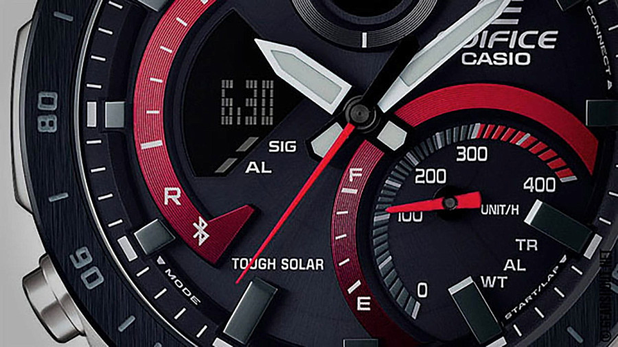 Часы Casio Edifice ECB-900DB-1ADR (ECB-900DB-1A) — кварцевые, металл сталь