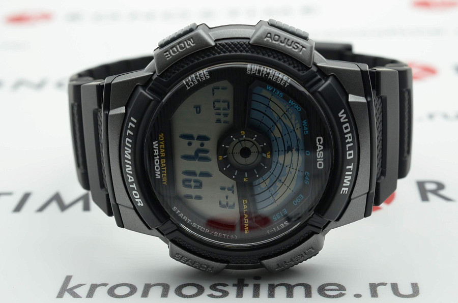 Часы Casio Collection AE-1100W-1AVSDF (AE-1100W-1A) — пластик, мужские