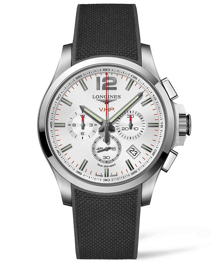 Часы Longines Conquest V.H.P. L3.727.4.76.9 — мужские, серебристый