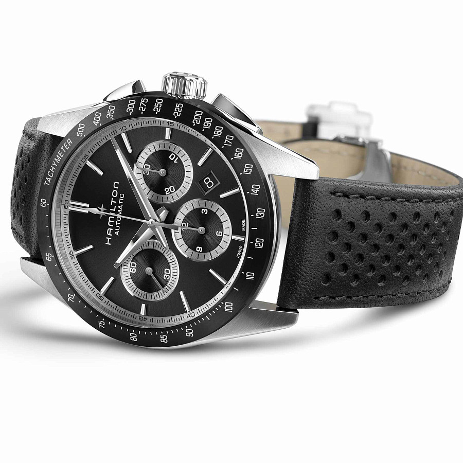 Часы Hamilton Jazzmaster Performer Auto Chrono H36606730 — кожаный, мужские