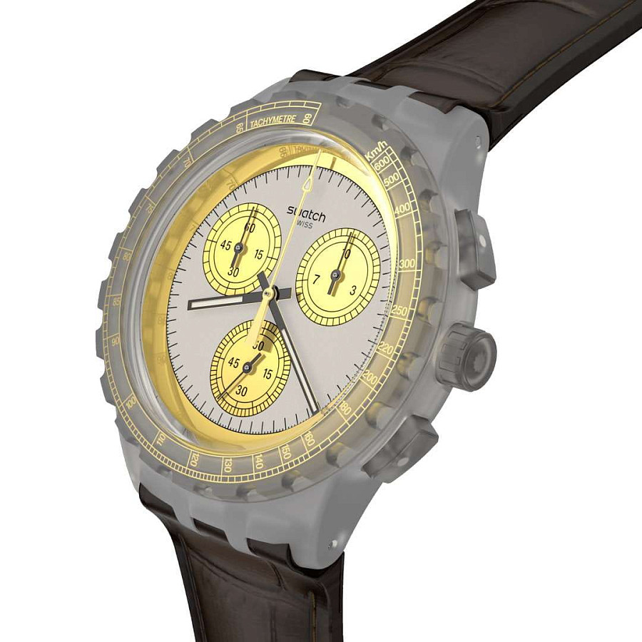 Часы Swatch Chrono 42 Standard SUSM100 — кварцевые, пластик