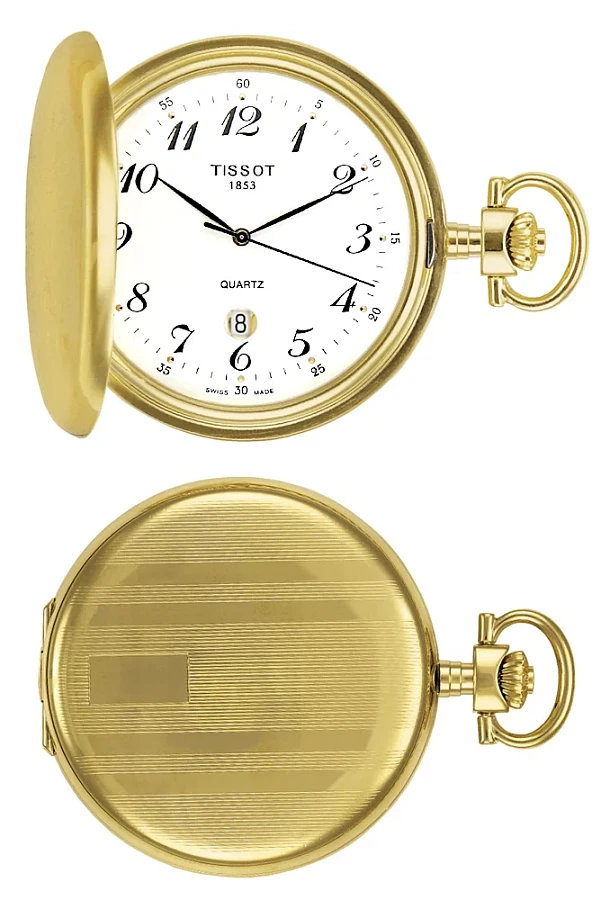 Часы Tissot T-Pocket Savonnette T83.4.553.12 — кварцевые, латунь металл