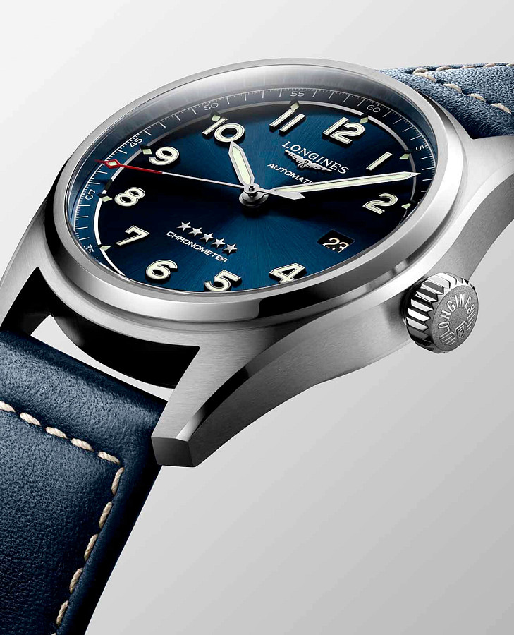 Часы Longines Spirit L3.810.4.93.0 — мужские, кожаный