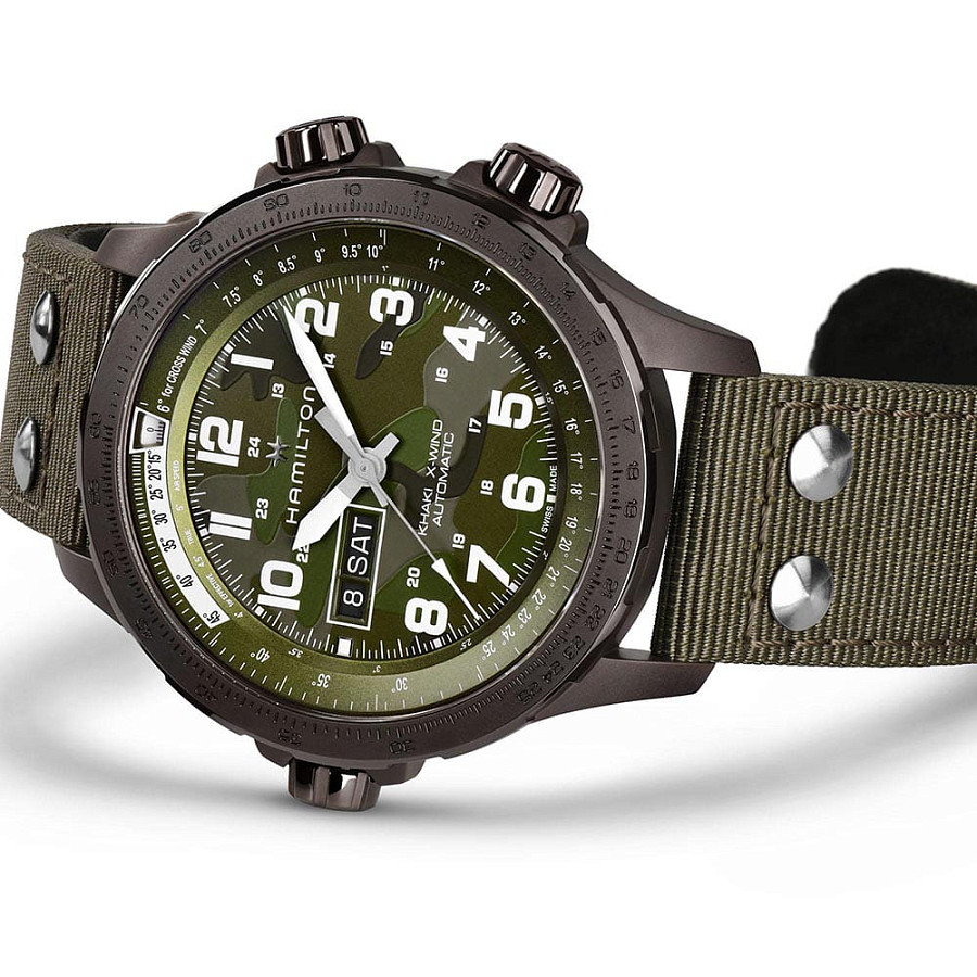 Часы Hamilton Khaki X-Wind Auto 45mm H77775960 — сталь металл, Швейцария