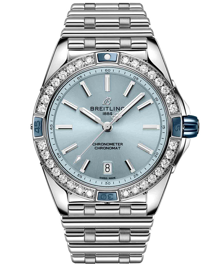 Часы Breitling Super Chronomat Automatic 38 A17356531C1A1 — женские, голубой