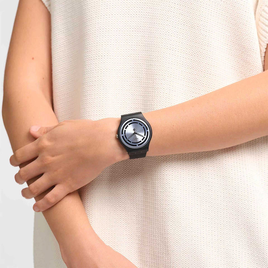 Часы Swatch New Gent Bioceramic Standard SO32B118 — силикон, мужские