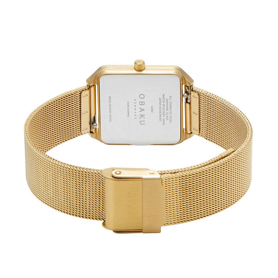 Часы Obaku Ultra Slim V309LXGWMG — нержавеющая сталь с ip-покрытием, женские