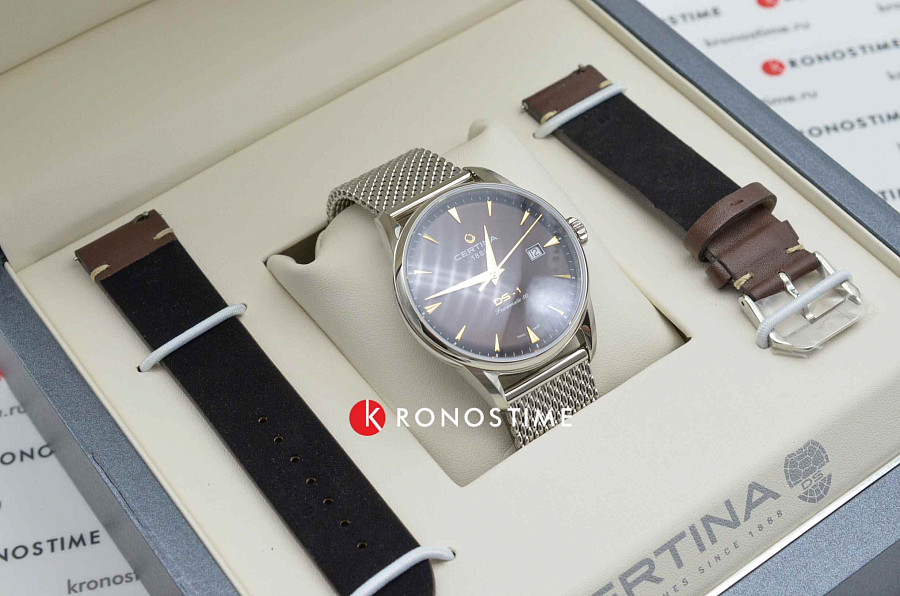 Часы Certina DS-1 Powermatic 80 C029.807.11.291.02 — мужские, нержавеющая сталь
