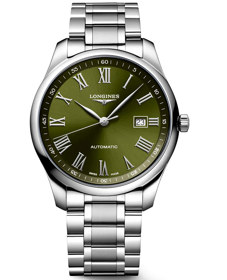 Часы Longines Master Collection L2.893.4.09.6 — мужские, зеленый