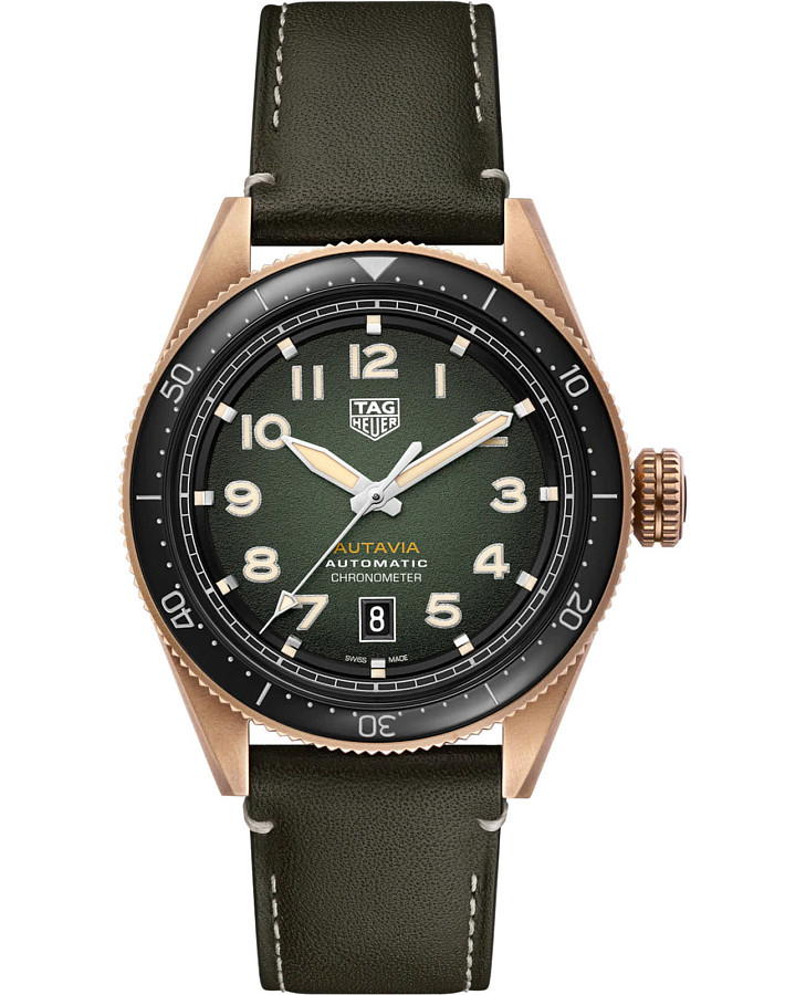 Часы TAG Heuer Autavia WBE5190.FC8268 — мужские, зеленый