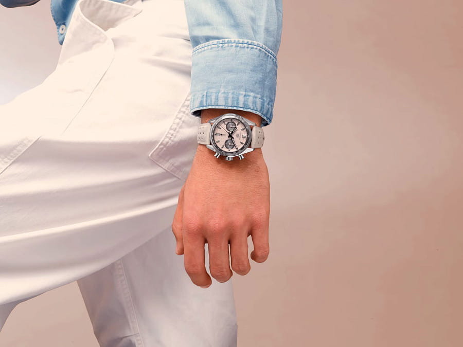 Часы TAG Heuer Carrera Chronograph CBS221H.FC8366 — мужские, кожаный