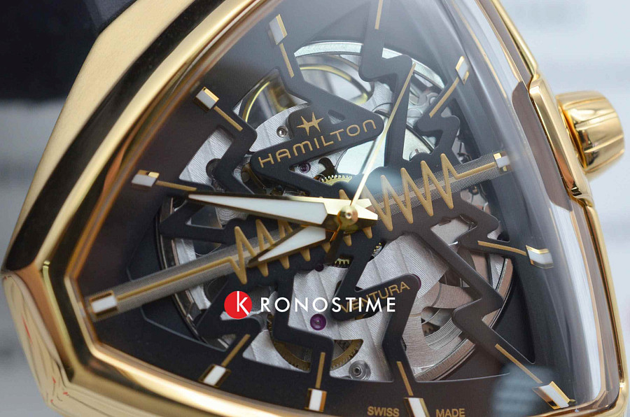 Часы Hamilton Ventura Elvis80 Skeleton Auto H24525331 — механические, Швейцария, мужские