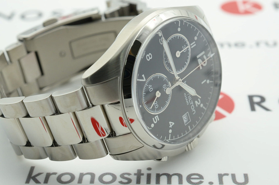 Часы Hamilton Khaki Aviation Pilot Pioneer Chrono H76512133 — нержавеющая сталь, мужские