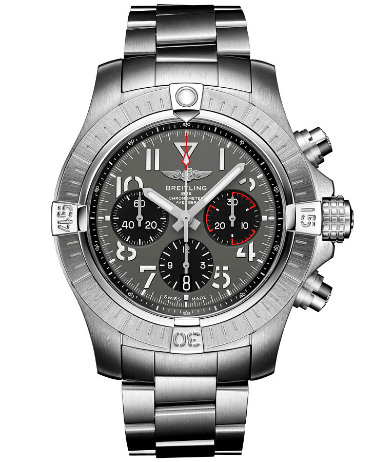 Часы Breitling Avenger B01 Chronograph 45 AB01821A1B1A1 — мужские, антрацитовый