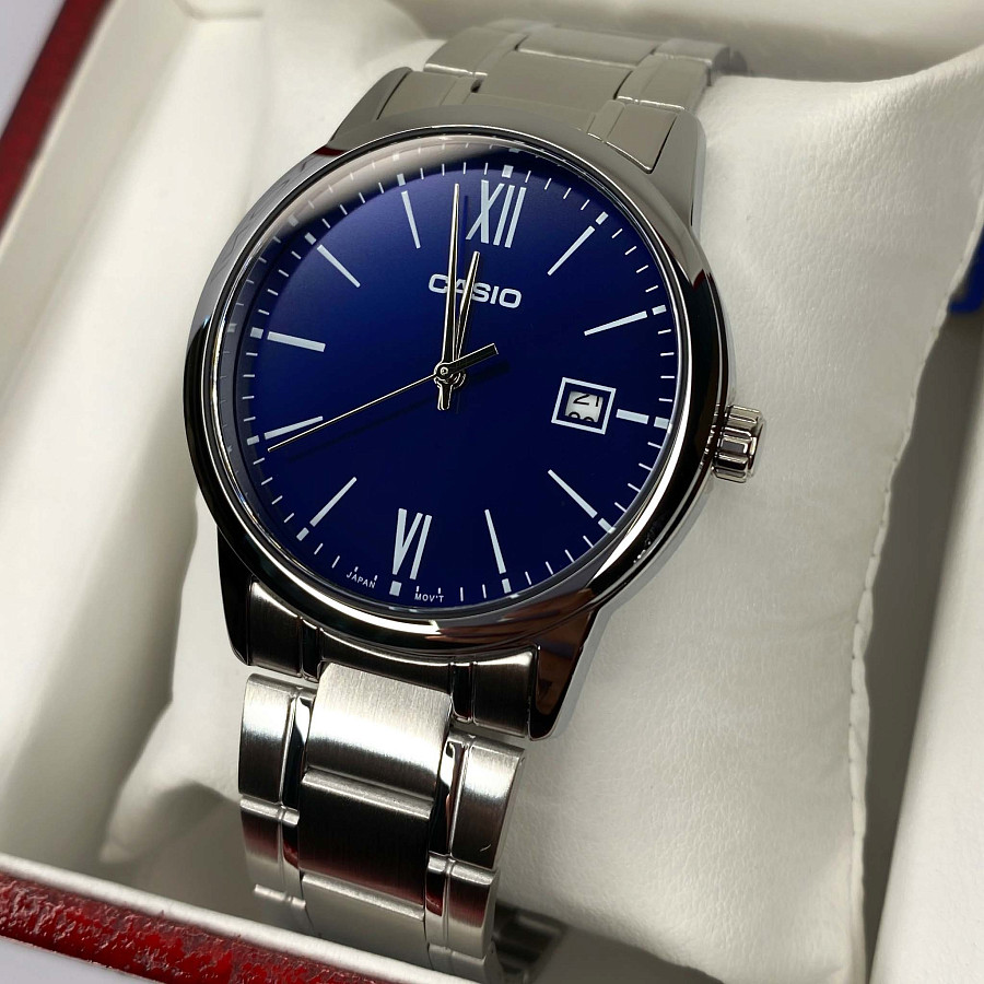 Часы Casio Collection MTP-V002D-2B3UDF (MTP-V002D-2B3) — мужские, нержавеющая сталь