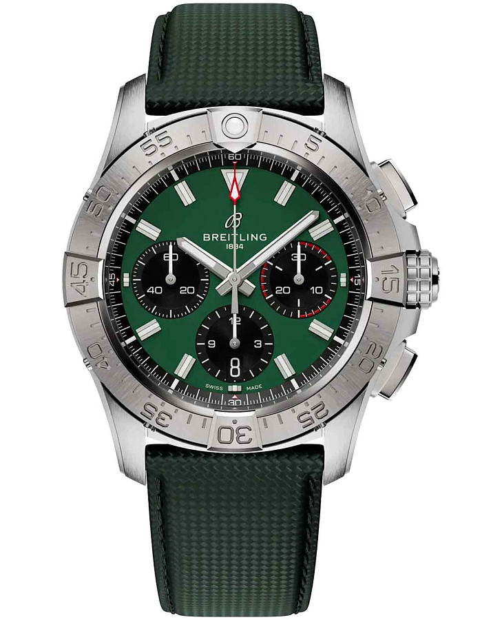 Часы Breitling Avenger B01 Chronograph 42 mm AB0146101L1X1 — мужские, зеленый