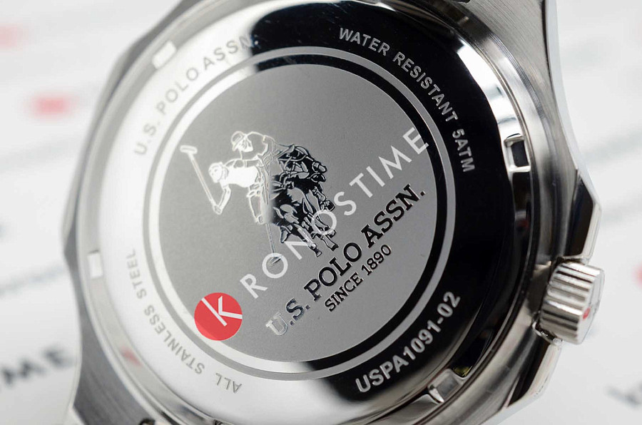 Часы U.S. Polo Assn. Fundamentall USPA1091-02 — мужские, нержавеющая сталь
