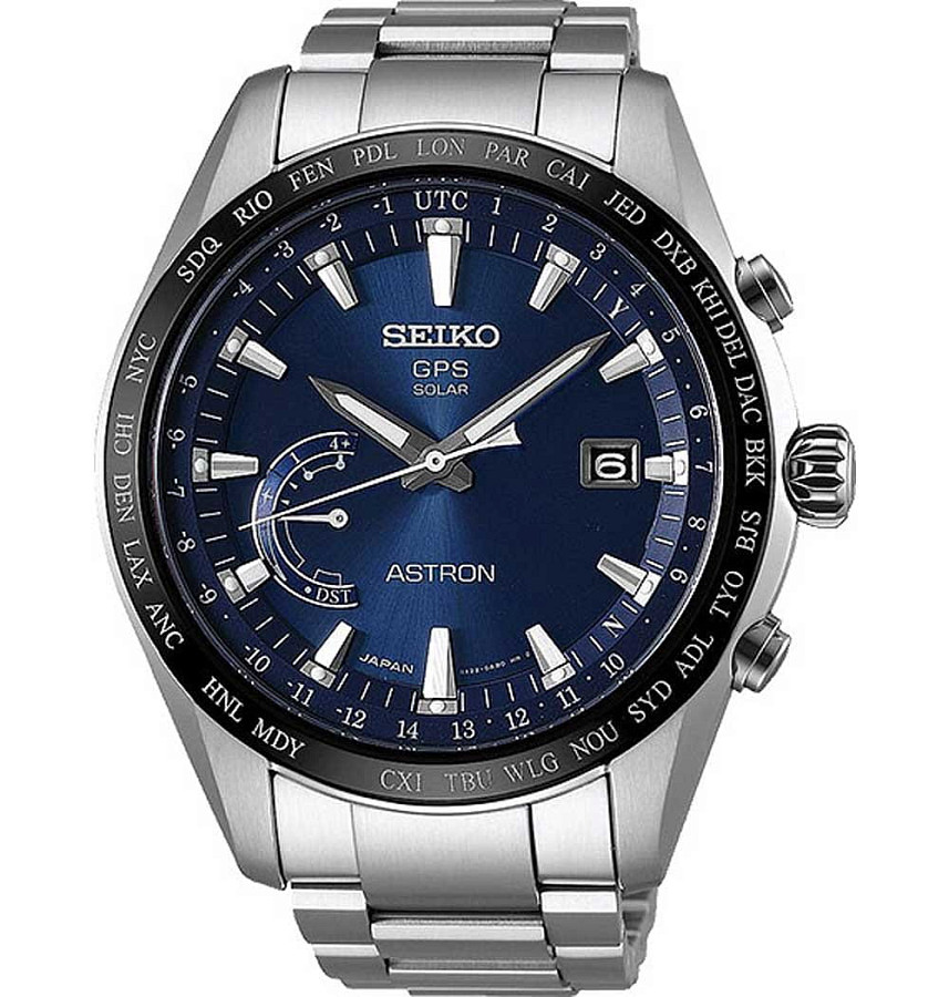 Часы Seiko Astron GPS Solar SSE109J1 — мужские, синий