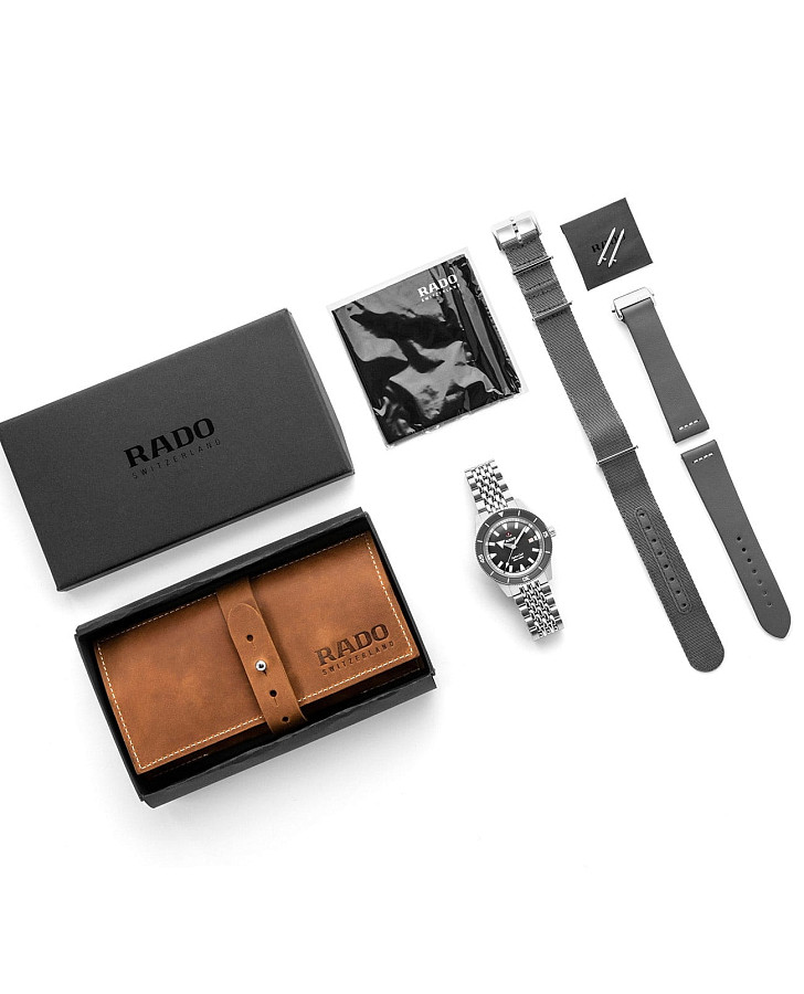 Часы Rado Captain Cook Automatic R32105103 — серый, сталь керамика металл