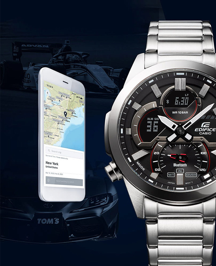 Часы Casio Edifice ECB-30D-1ADF (ECB-30D-1A) — артикул ECB-30D-1A
