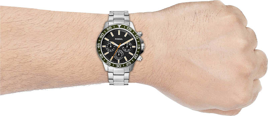 Часы Fossil Bannon BQ2625 — кварцевые, сталь металл