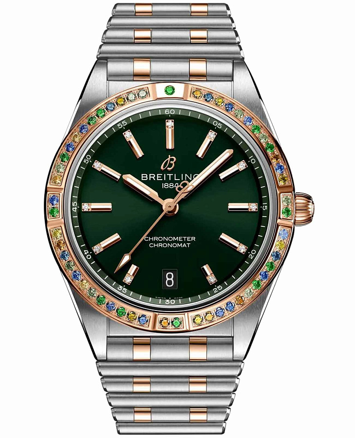Часы Breitling Chronomat Automatic 36 U10380611L1U1 — женские, зеленый