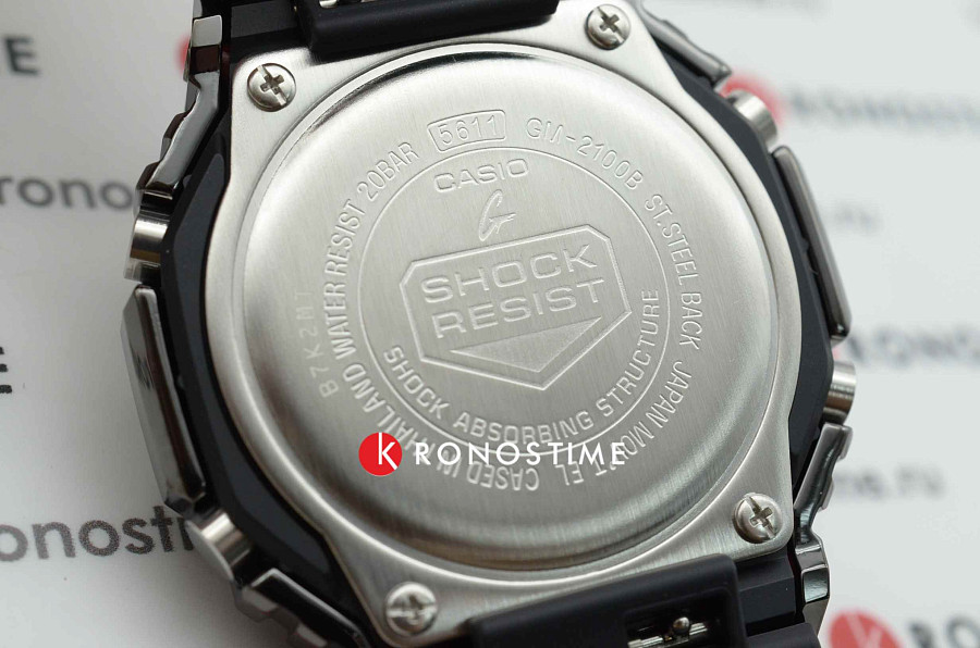 Часы Casio G-Shock GM-2100B-4ADR (GM-2100B-4A) — сталь металл пластик, мужские, Япония