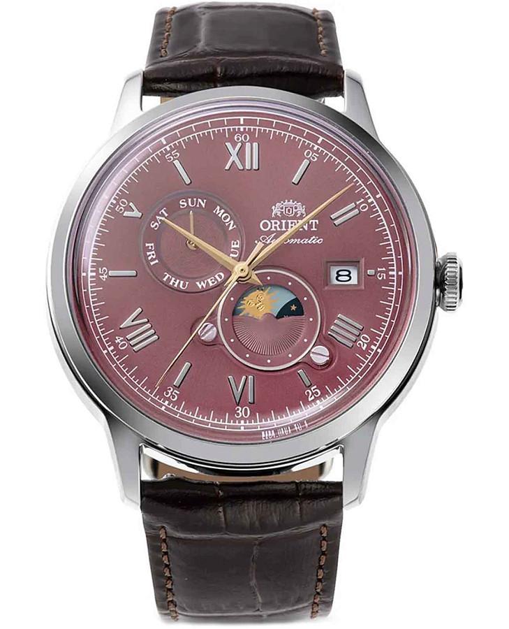 Часы Orient Sun & Moon RA-AK0807R (RN-AK0807R) — мужские, бордовый