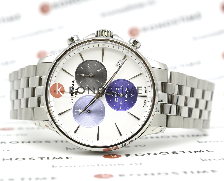 Часы Certina DS-8 Chrono C045.417.44.011.00 — кварцевые, титан